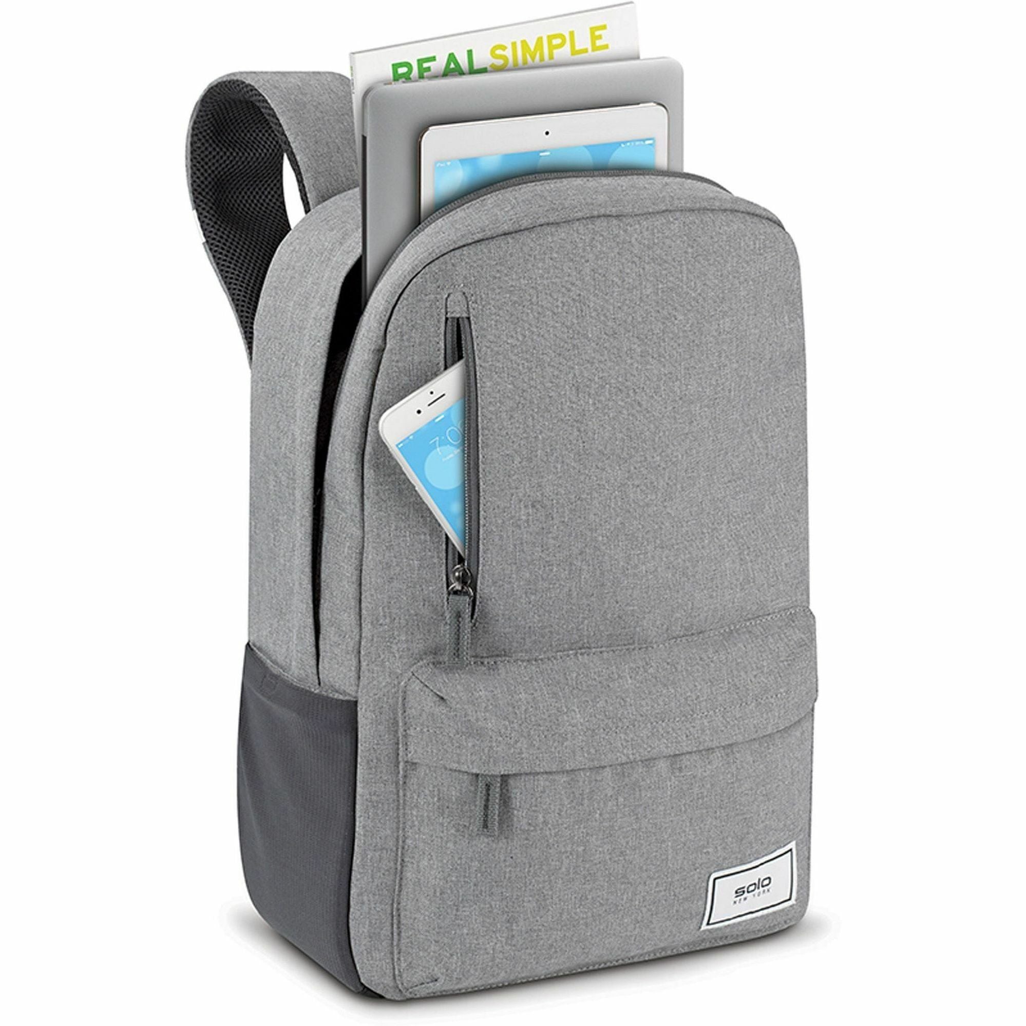 solo-reclaim-carrying-case-backpack-for-156-notebook-gray-bump-resistant-damage-resistant-shoulder-strap-luggage-strap-handle-165-height-x-123-width-x-68-depth-1-each_uslubn76010 - 4