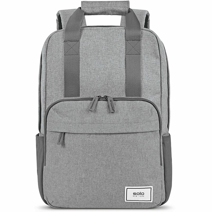 Solo Re:claim Carrying Case (Backpack) for 15.6" Notebook - Gray - Bump Resistant, Damage Resistant - Shoulder Strap, Luggage Strap, Handle - 16.5" Height x 12.3" Width x 6.8" Depth - 1 Each