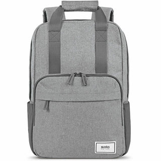 Solo Re:claim Carrying Case (Backpack) for 15.6" Notebook - Gray - Bump Resistant, Damage Resistant - Shoulder Strap, Luggage Strap, Handle - 16.5" Height x 12.3" Width x 6.8" Depth - 1 Each