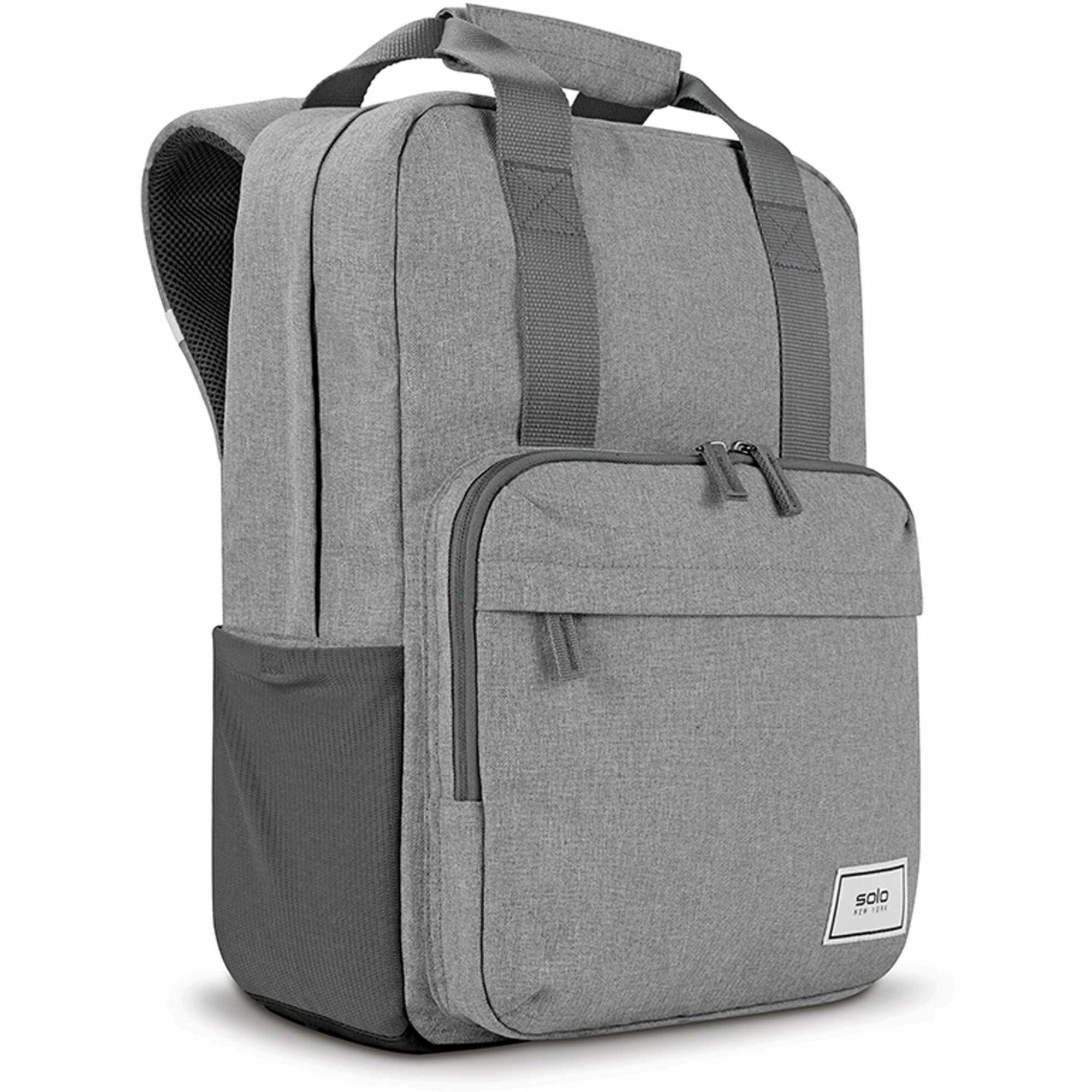 solo-reclaim-carrying-case-backpack-for-156-notebook-gray-bump-resistant-damage-resistant-shoulder-strap-luggage-strap-handle-165-height-x-123-width-x-68-depth-1-each_uslubn76010 - 1