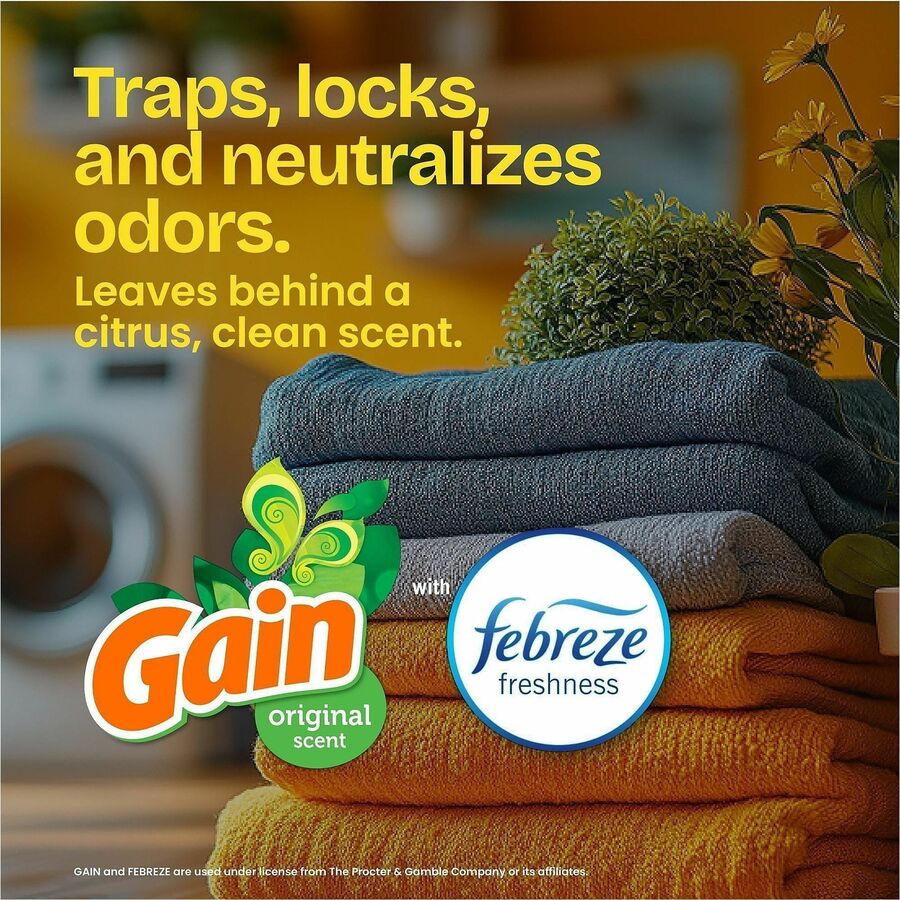 Glad ForceFlex Tall Kitchen Drawstring Trash Bags - Gain Original with Febreze Freshness - 13 gal Capacity - 25.38 ft Width x 33.75 ft Length - 0.72 mil (18 Micron) Thickness - Drawstring Closure - White - 110/Box - Home, Office, Kitchen, Breakroom
