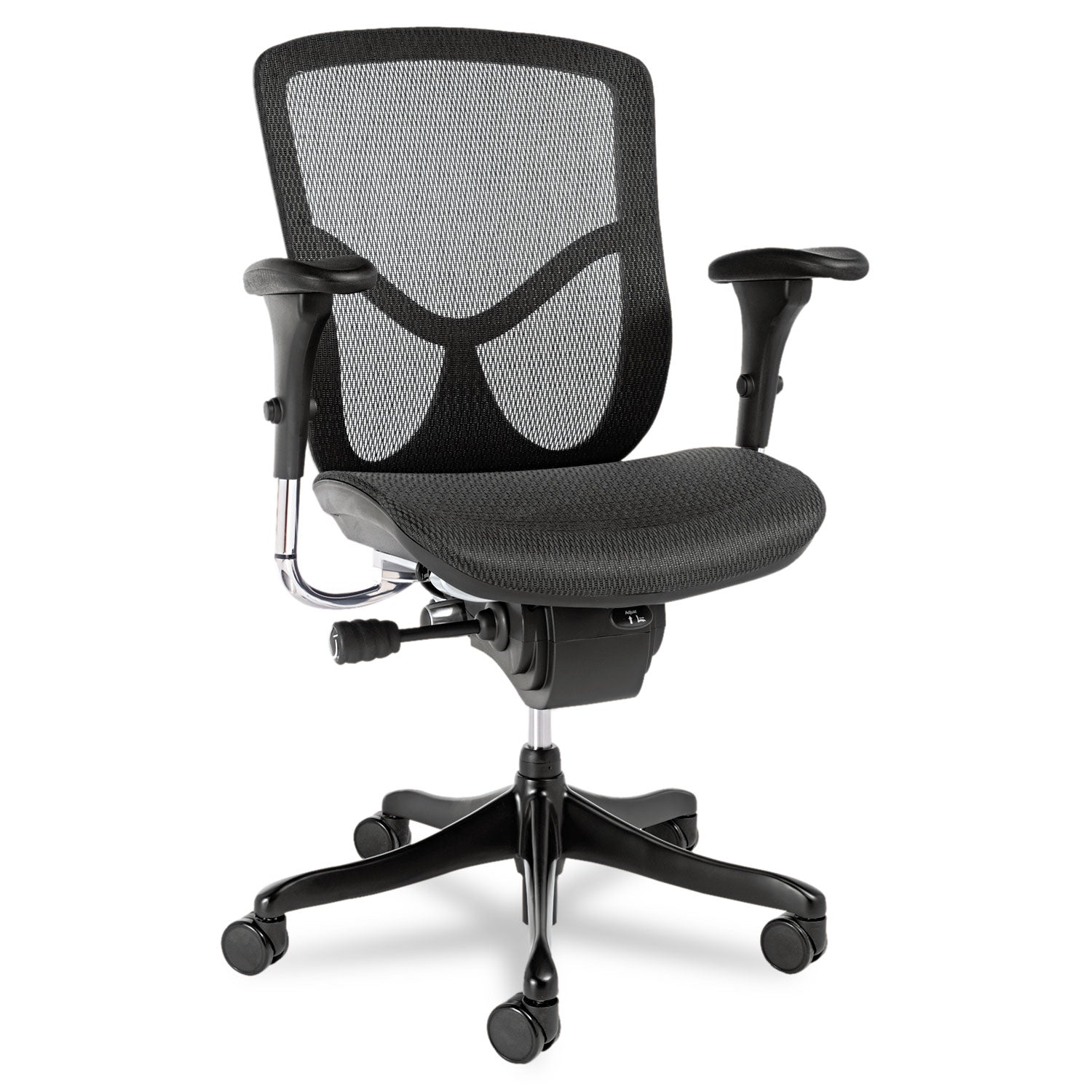 Alera EQ Series Ergonomic Multifunction Mid-Back Mesh Chair, Supports Up to 250 lb, Black - 