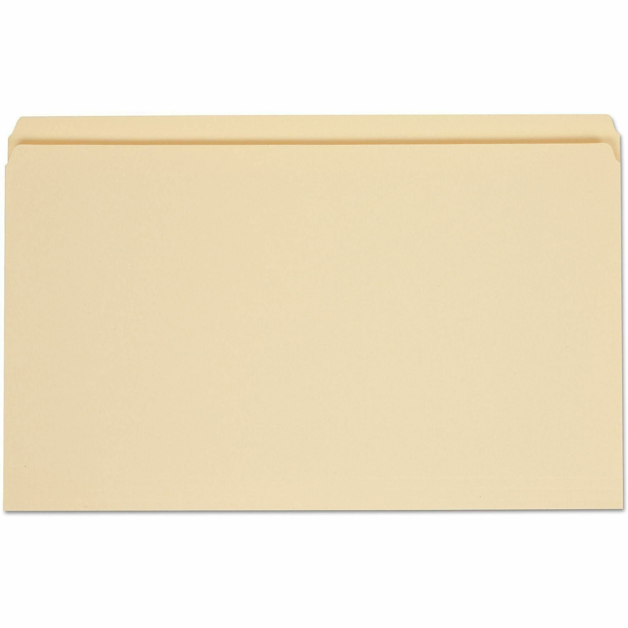 Top Tab File Folders, Straight Tabs, Legal Size, 0.75" Expansion, Manila, 100/Box