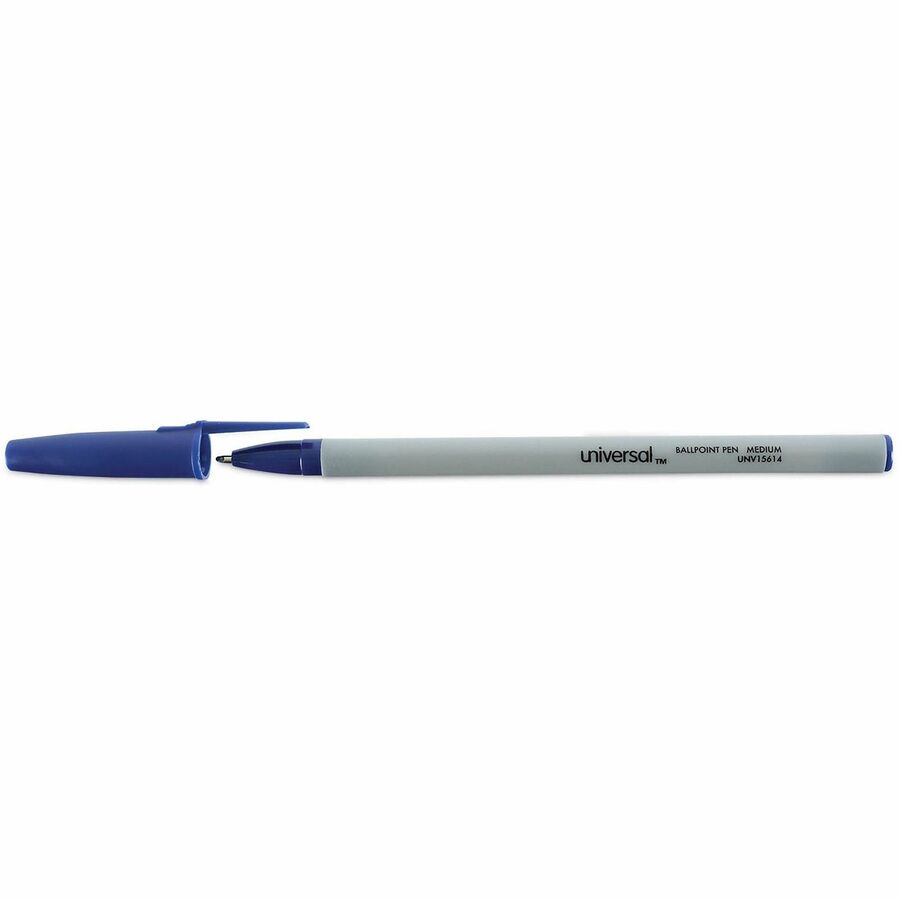 Ballpoint Pen Value Pack, Stick, Medium 1 mm, Blue Ink, Gray/Blue Barrel, 60/Pack