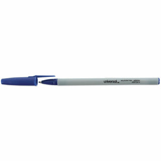 Ballpoint Pen Value Pack, Stick, Medium 1 mm, Blue Ink, Gray/Blue Barrel, 60/Pack