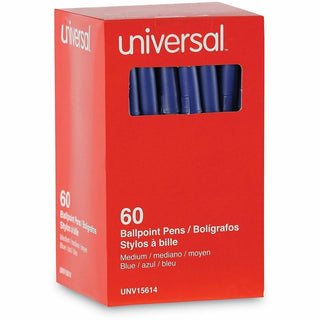 Ballpoint Pen Value Pack, Stick, Medium 1 mm, Blue Ink, Gray/Blue Barrel, 60/Pack