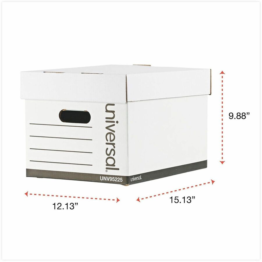 Professional-Grade Heavy-Duty Storage Boxes, Letter/Legal Files, White, 12/Carton