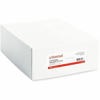 Open-Side Business Envelope, 1 Window, #10, Square Flap, Gummed Closure, 4.13 x 9.5, White, 500/Box