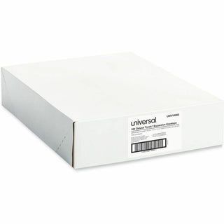 Deluxe Tyvek Expansion Envelopes, Open-End, 1.5" Capacity, #13 1/2, Square Flap, Self-Adhesive Closure, 10 x 13, White,100/BX