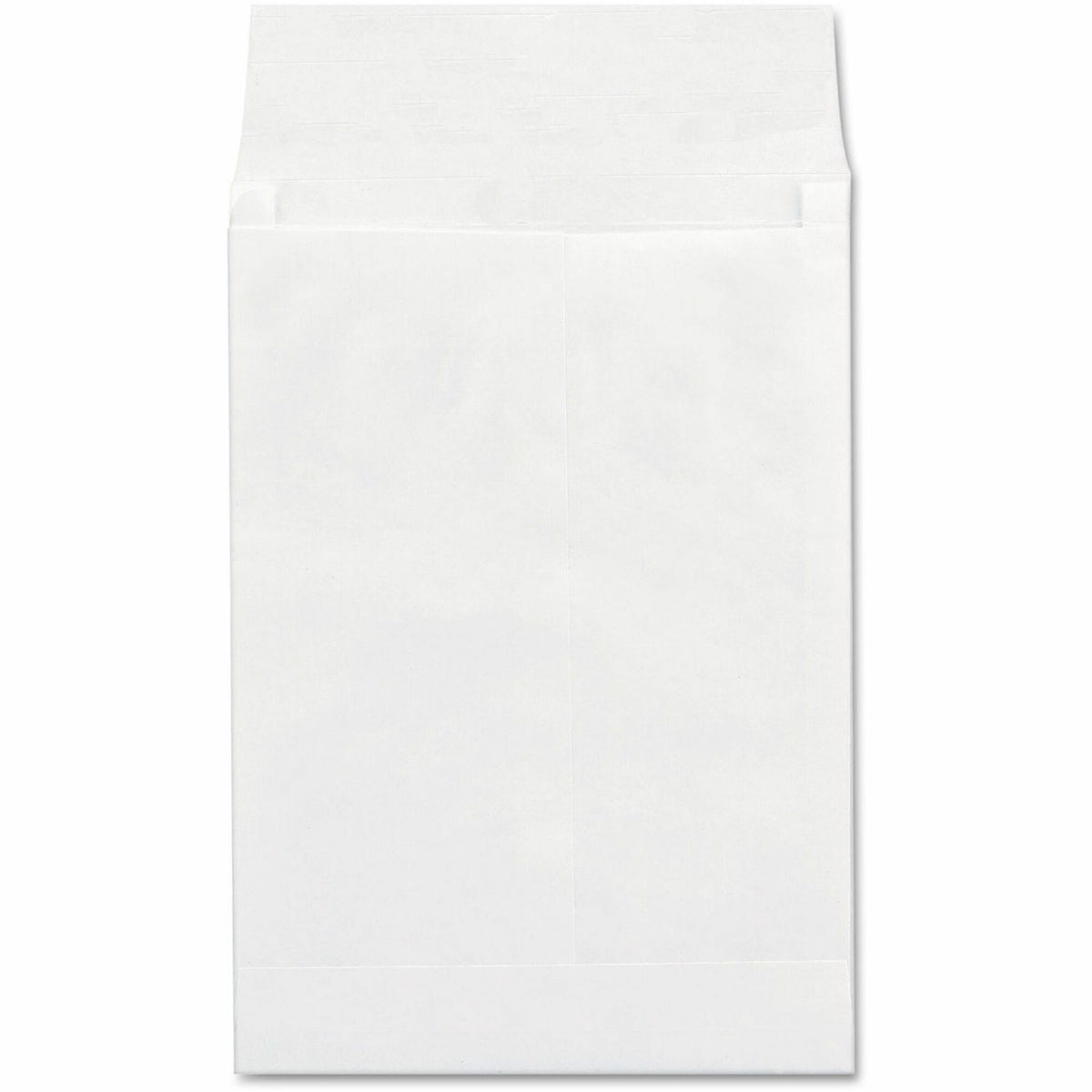Deluxe Tyvek Expansion Envelopes, Open-End, 1.5" Capacity, #13 1/2, Square Flap, Self-Adhesive Closure, 10 x 13, White,100/BX