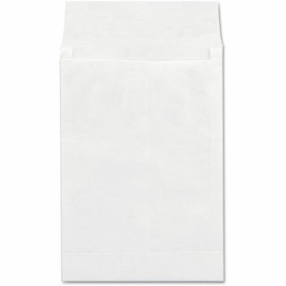 Deluxe Tyvek Expansion Envelopes, Open-End, 1.5" Capacity, #13 1/2, Square Flap, Self-Adhesive Closure, 10 x 13, White,100/BX