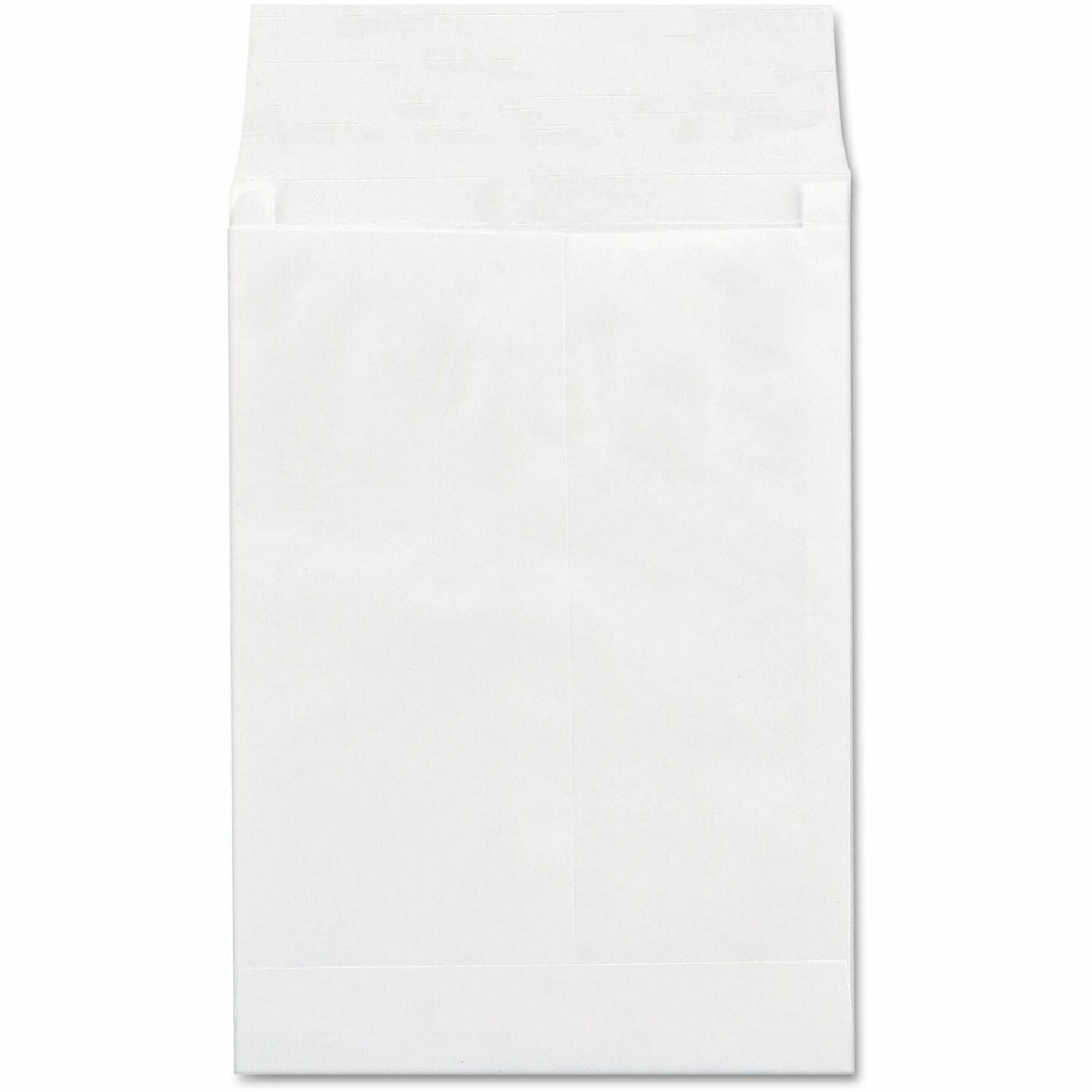 Deluxe Tyvek Expansion Envelopes, Open-End, 1.5" Capacity, #13 1/2, Square Flap, Self-Adhesive Closure, 10 x 13, White,100/BX