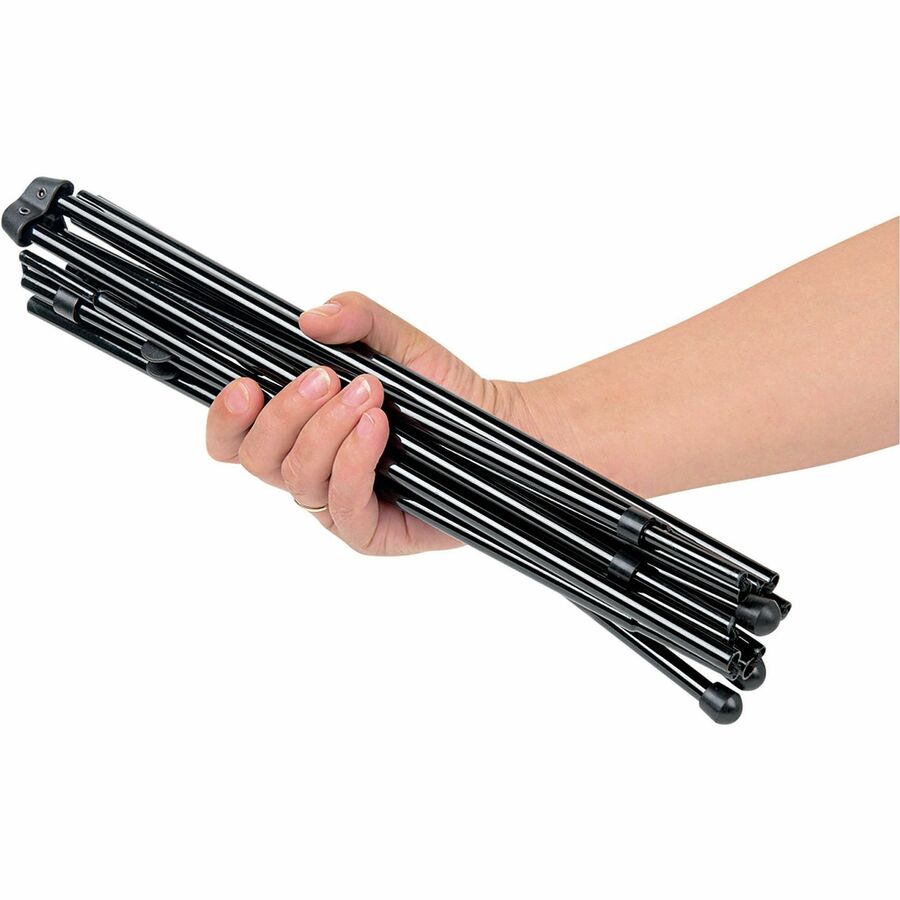 Heavy-Duty Instant Setup Foldaway Easel, Adjusts 25" to 63" High, Aluminum, Black
