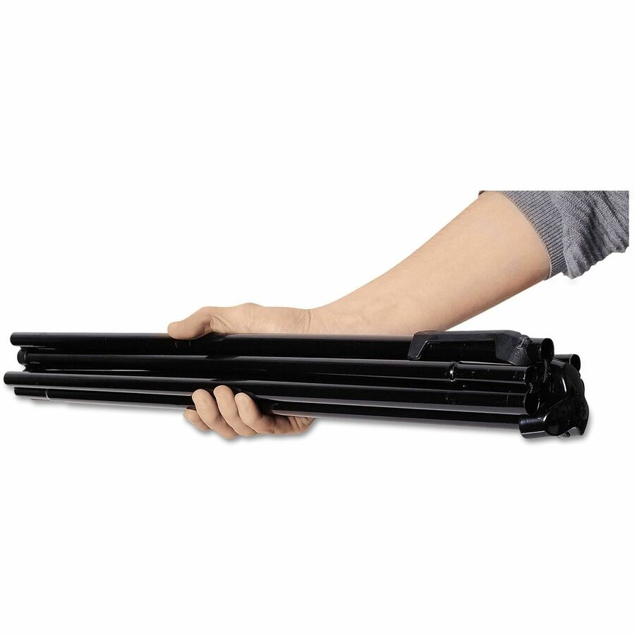Heavy-Duty Instant Setup Foldaway Easel, Adjusts 25" to 63" High, Aluminum, Black