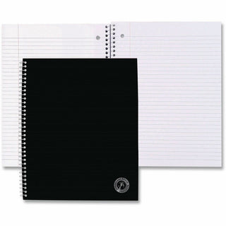 Deluxe Sugarcane Based Notebooks, Coated Bagasse Cover, 1-Subject, Medium/College Rule, Black Cover, (100) 11 x 8.5 Sheets