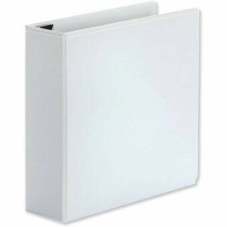 Deluxe Easy-to-Open D-Ring View Binder, 3 Rings, 3" Capacity, 11 x 8.5, White