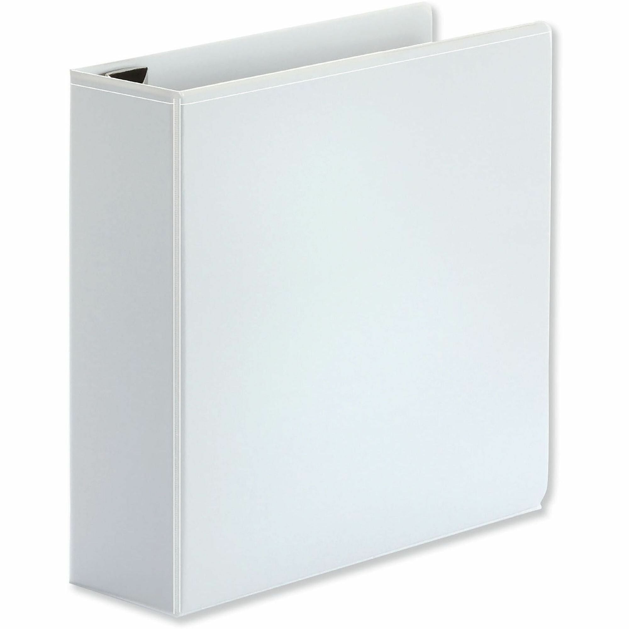 Deluxe Easy-to-Open D-Ring View Binder, 3 Rings, 3" Capacity, 11 x 8.5, White