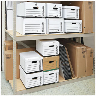 Medium-Duty Lift-Off Lid Boxes, Letter/Legal Files, 12" x 15" x 10", White, 12/Carton