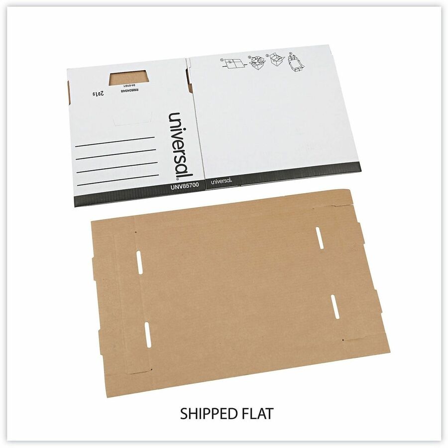 Medium-Duty Lift-Off Lid Boxes, Letter/Legal Files, 12" x 15" x 10", White, 12/Carton