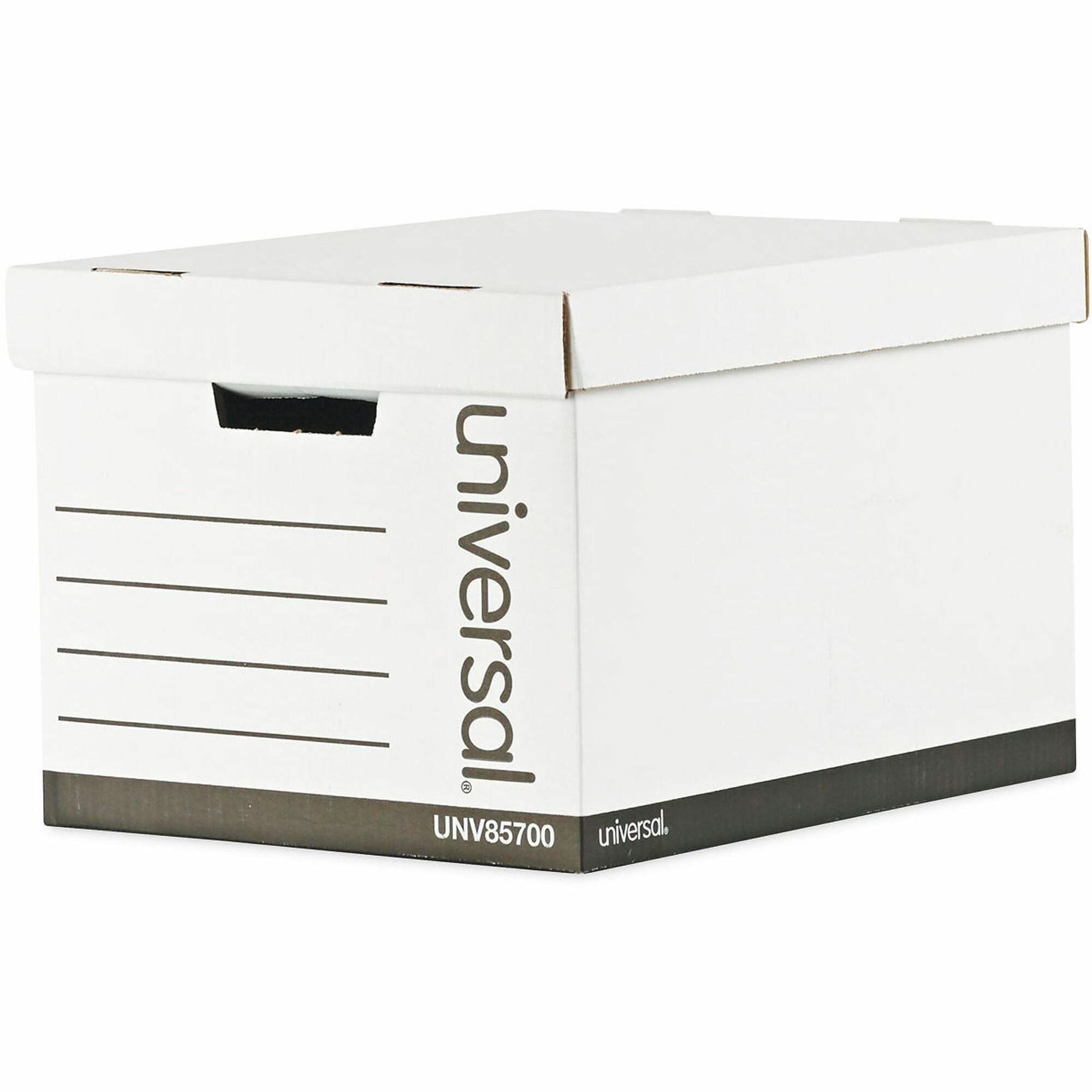 Medium-Duty Lift-Off Lid Boxes, Letter/Legal Files, 12" x 15" x 10", White, 12/Carton