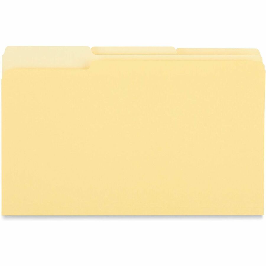 Interior File Folders, 1/3-Cut Tabs: Assorted, Letter Size, 11-pt Stock, Assorted Colors, 100/Box