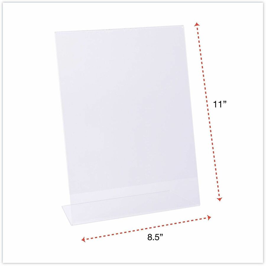 Clear L-Style Freestanding Frame, 8.5 x 11 Insert, 3/Pack