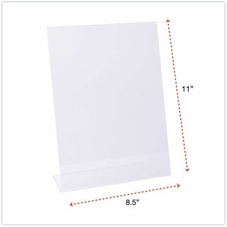 Clear L-Style Freestanding Frame, 8.5 x 11 Insert, 3/Pack