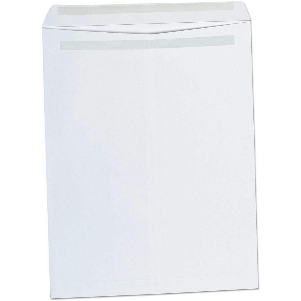 Self-Stick Open End Catalog Envelope, #15 1/2, Square Flap, Self-Adhesive Closure, 12 x 15.5, White, 100/Box