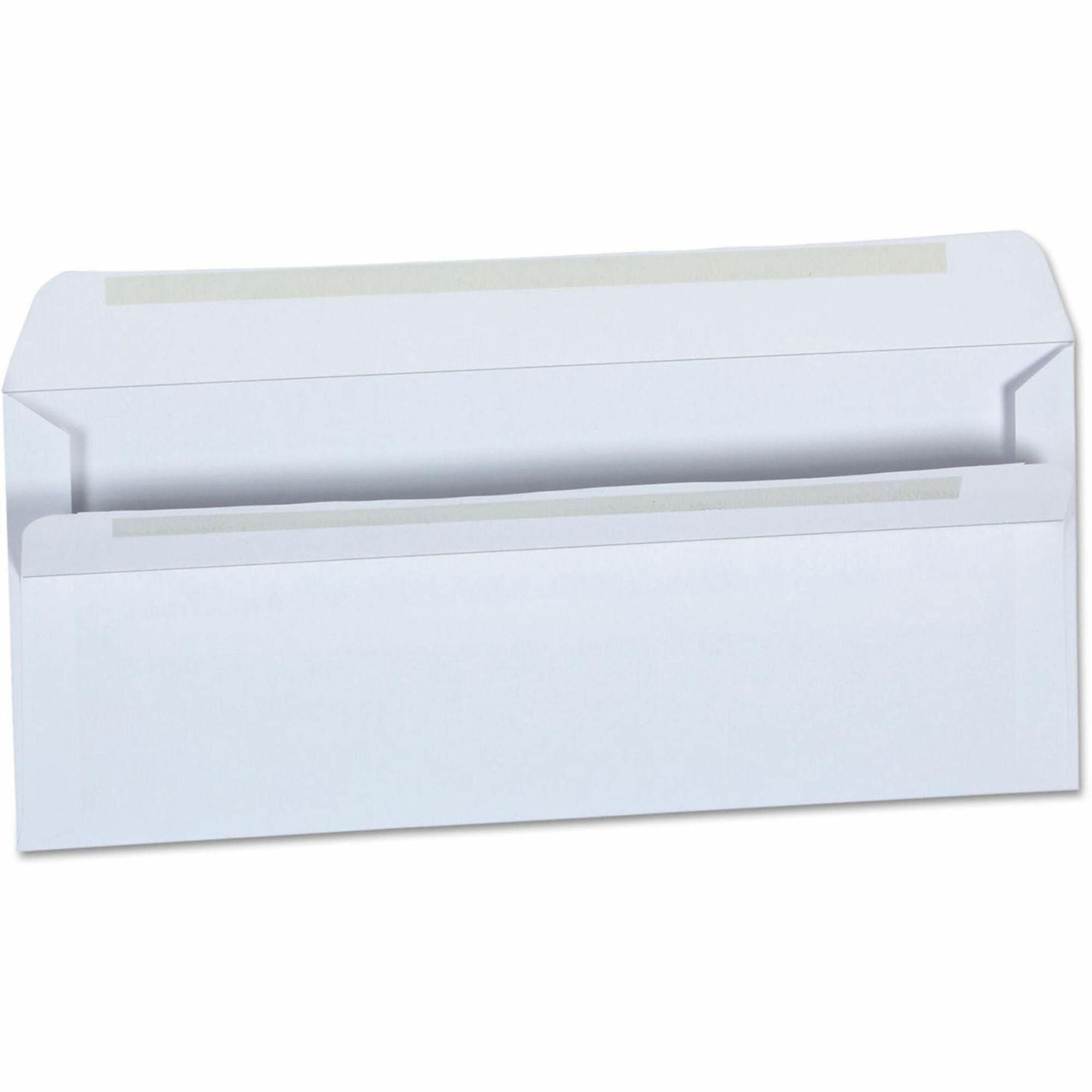 Self-Seal Business Envelope, #10, Square Flap, Self-Adhesive Closure, 4.13 x 9.5, White, 500/Box