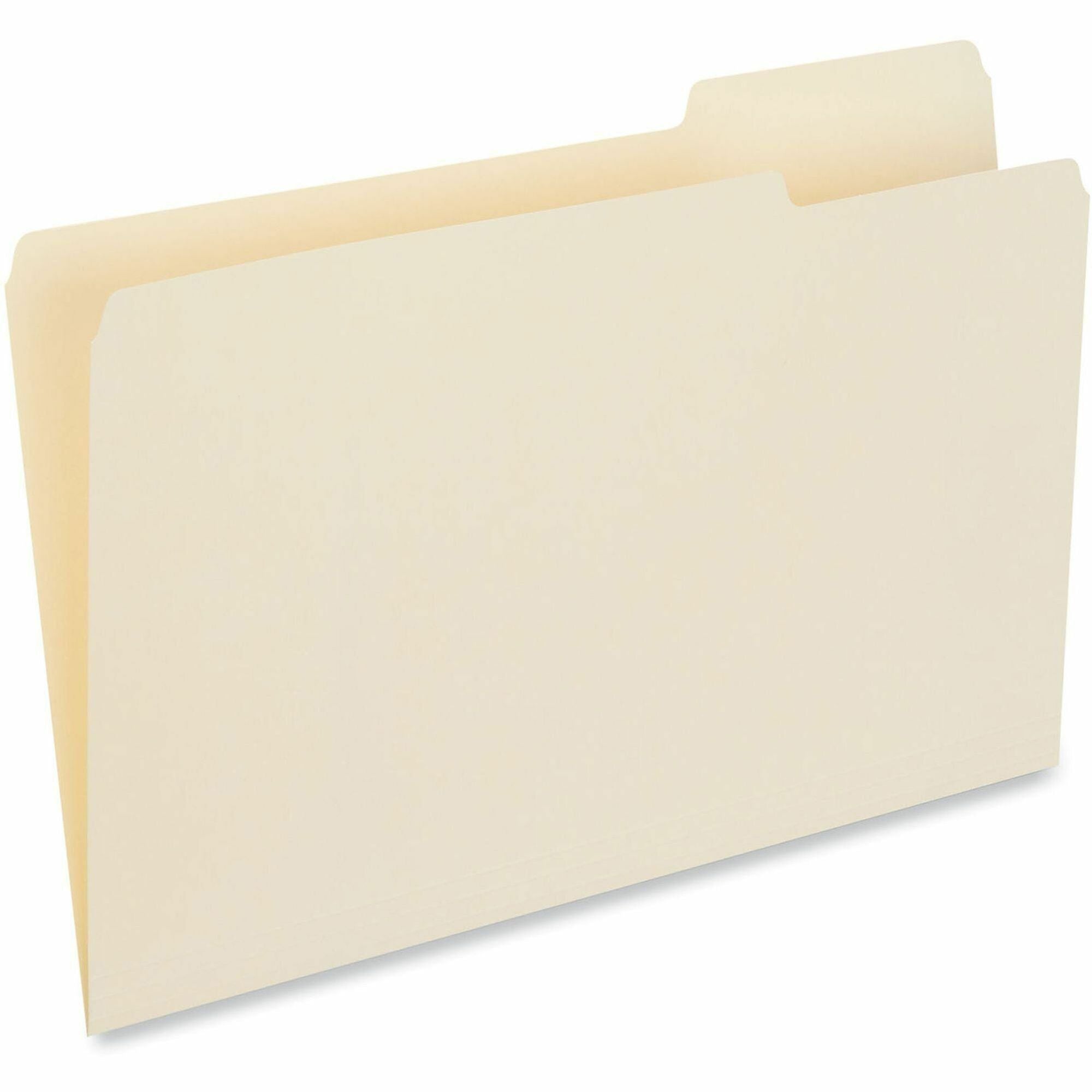 Top Tab File Folders, 1/3-Cut Tabs: Right Position, Legal Size, 0.75" Expansion, Manila, 100/Box