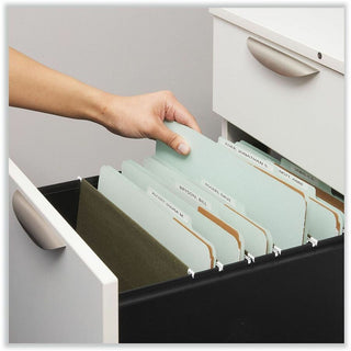 Eight-Section Pressboard Classification Folders, 3" Expansion, 3 Dividers, 8 Fasteners, Letter Size, Gray Exterior, 10/Box