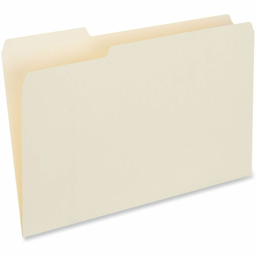 Top Tab File Folders, 1/3-Cut Tabs: Left Position, Legal Size, 0.75" Expansion, Manila, 100/Box