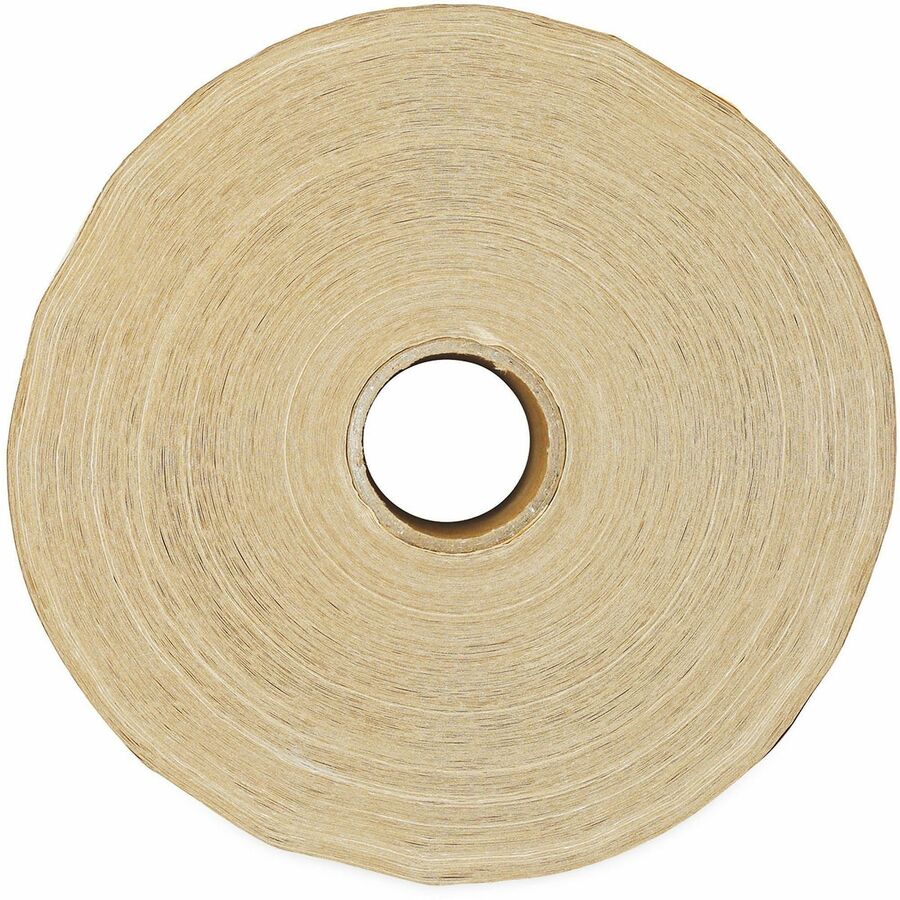 Glass-Fiber Reinforced Gummed Kraft Sealing Tape, 3" Core, 3" x 450 ft, Brown, 10/Carton