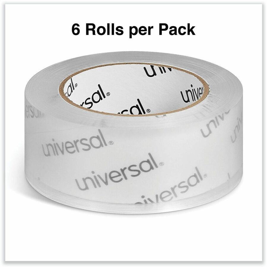 Deluxe General-Purpose Acrylic Box Sealing Tape, 2 mil, 3" Core, 1.88" x 109 yds, Clear, 6/Pack
