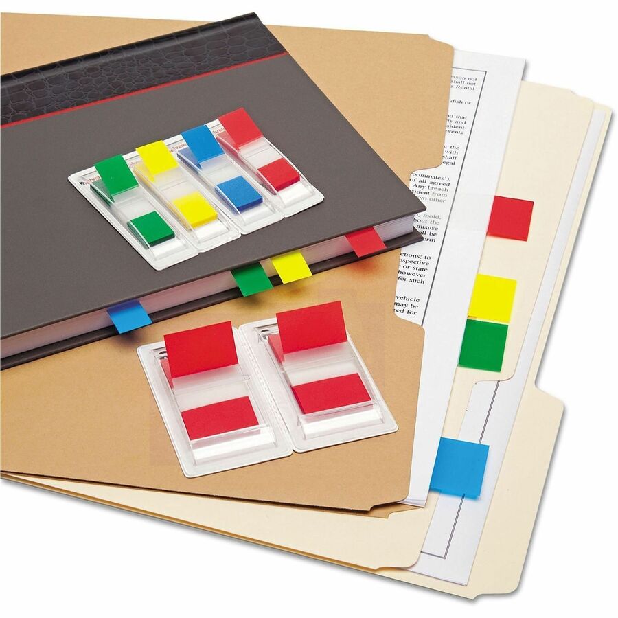Page Flags, Assorted Colors, 35 Flags/Dispenser, 4 Dispensers/Pack