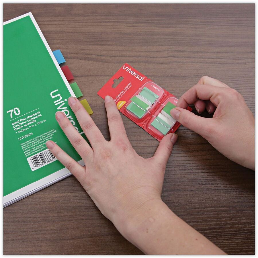 Page Flags, Green, 50 Flags/Dispenser, 2 Dispensers/Pack