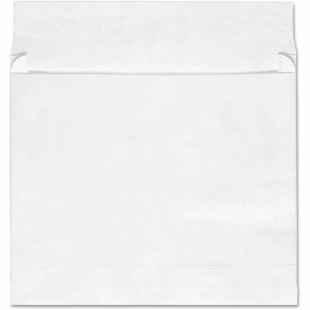 Deluxe Tyvek Expansion Envelopes, Open-End, 2" Capacity, #13 1/2, Square Flap, Self-Adhesive Closure, 10 x 13, White, 100/Box