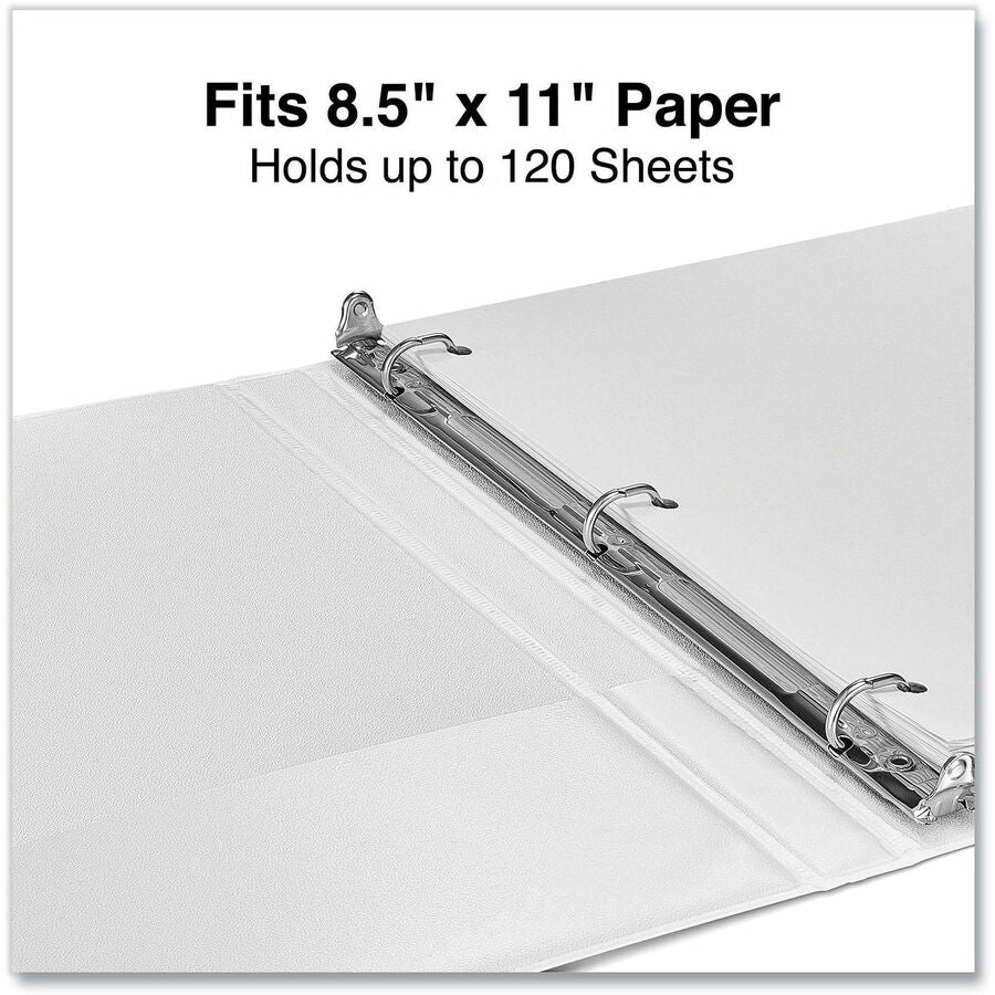 Slant D-Ring View Binder, 3 Rings, 0.5" Capacity, 11 x 8.5, White