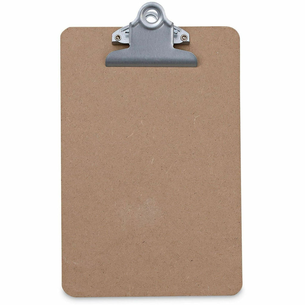 Hardboard Clipboard, 0.75" Clip Capacity, Holds 5 x 8 Sheets, Brown