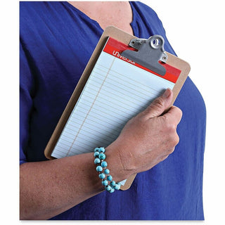Hardboard Clipboard, 0.75" Clip Capacity, Holds 5 x 8 Sheets, Brown