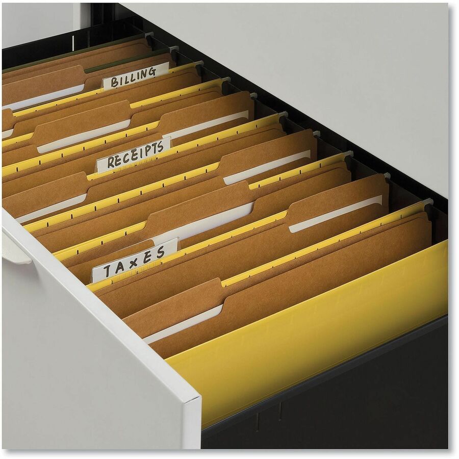 Reinforced Kraft Top Tab File Folders, 1/3-Cut Tabs: Assorted, Legal Size, 0.75" Expansion, Brown, 100/Box