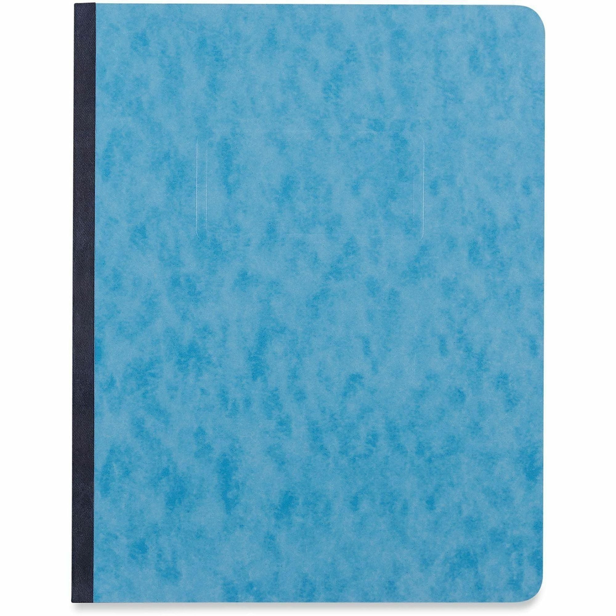 Pressboard Report Cover, Two-Piece Prong Fastener, 3" Capacity, 8.5 x 11, Light Blue/Light Blue
