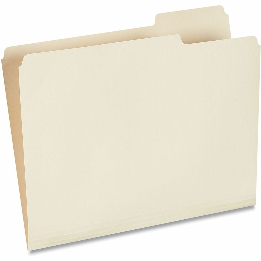 Top Tab File Folders, 1/3-Cut Tabs: Right Position, Letter Size, 0.75" Expansion, Manila, 100/Box