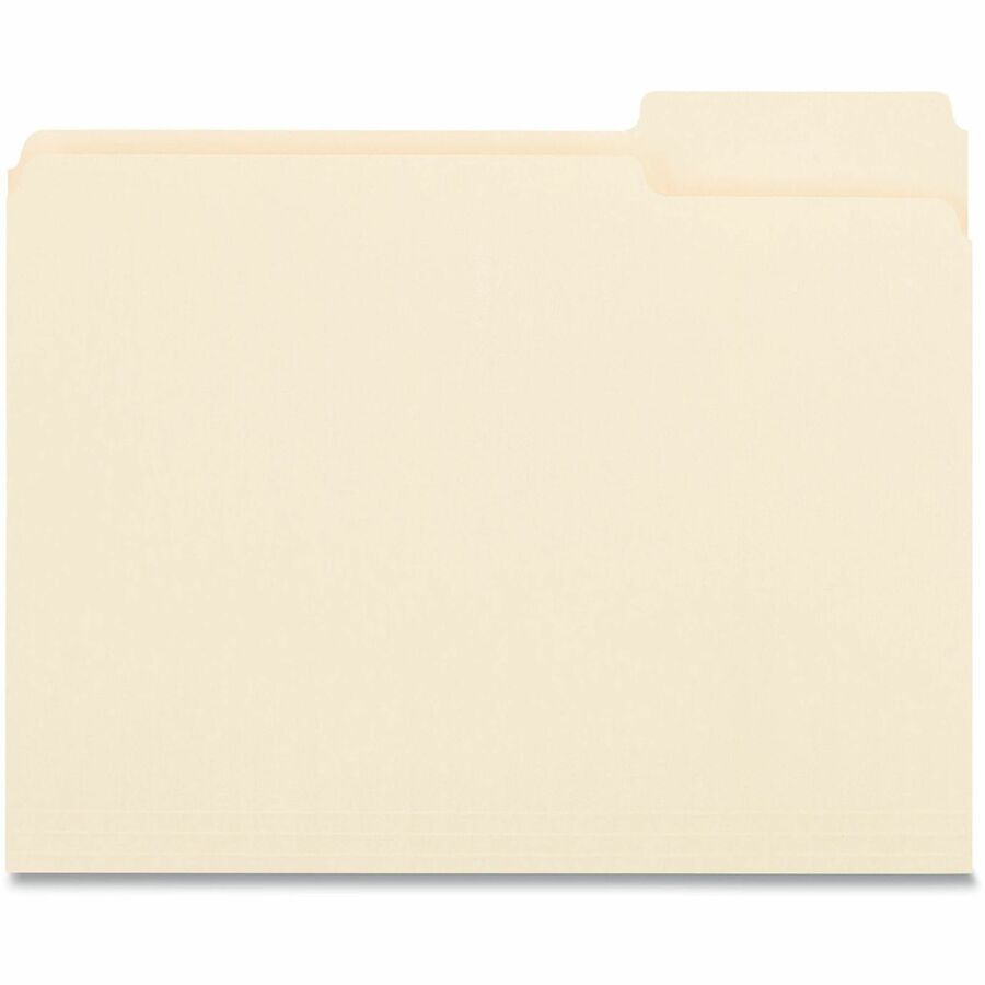 Top Tab File Folders, 1/3-Cut Tabs: Right Position, Letter Size, 0.75" Expansion, Manila, 100/Box