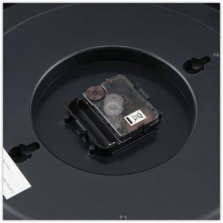 Round Wall Clock, 13.5" Overall Diameter, Black Case, 1 AA (sold separately)