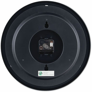 Round Wall Clock, 13.5" Overall Diameter, Black Case, 1 AA (sold separately)