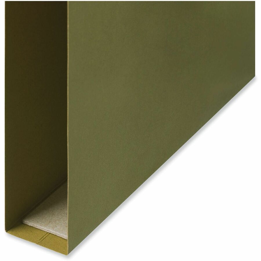 Box Bottom Hanging File Folders, 1" Capacity, Letter Size, 1/5-Cut Tabs, Standard Green, 25/Box