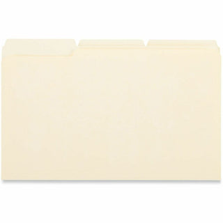 Double-Ply Top Tab Manila File Folders, 1/3-Cut Tabs: Assorted, Legal Size, 0.75" Expansion, Manila, 100/Box