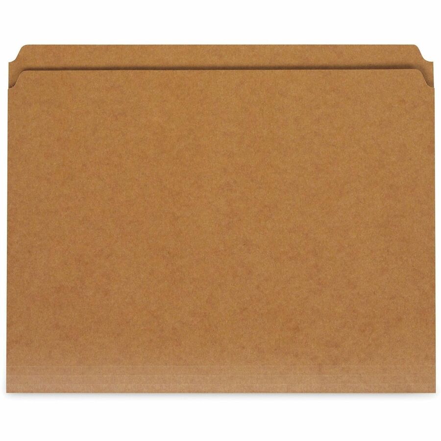 Reinforced Kraft Top Tab File Folders, Straight Tabs, Letter Size, 0.75" Expansion, Brown, 100/Box