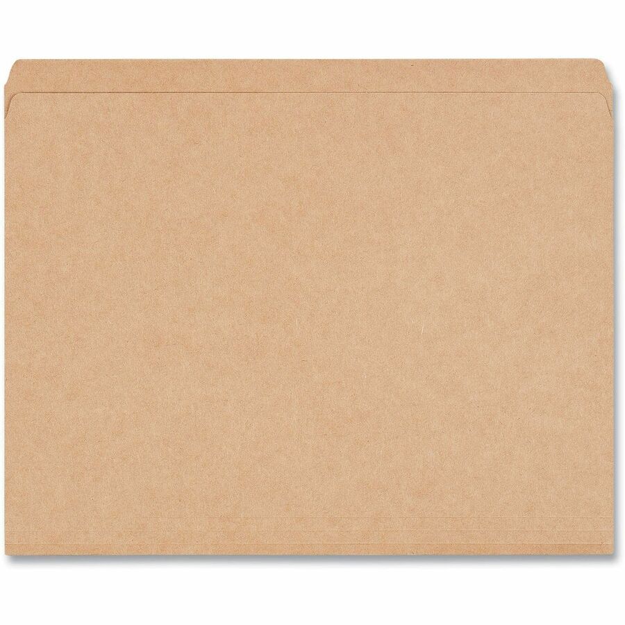 Reinforced Kraft Top Tab File Folders, Straight Tabs, Letter Size, 0.75" Expansion, Brown, 100/Box